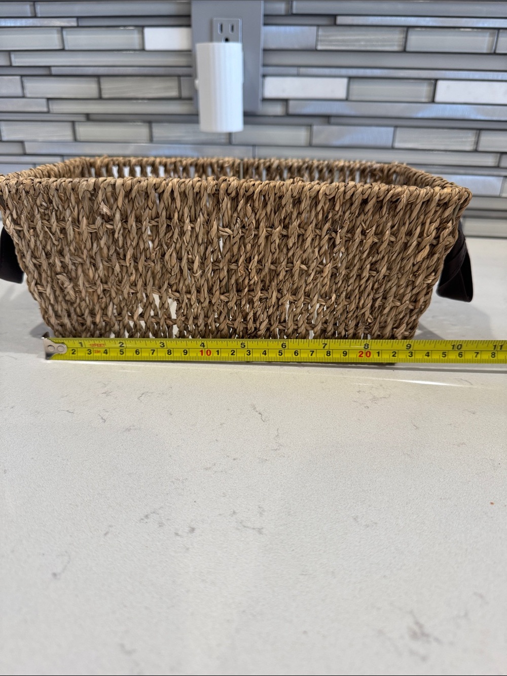 Rectangular Storage Basket - Brown